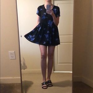 Black and blue sundress